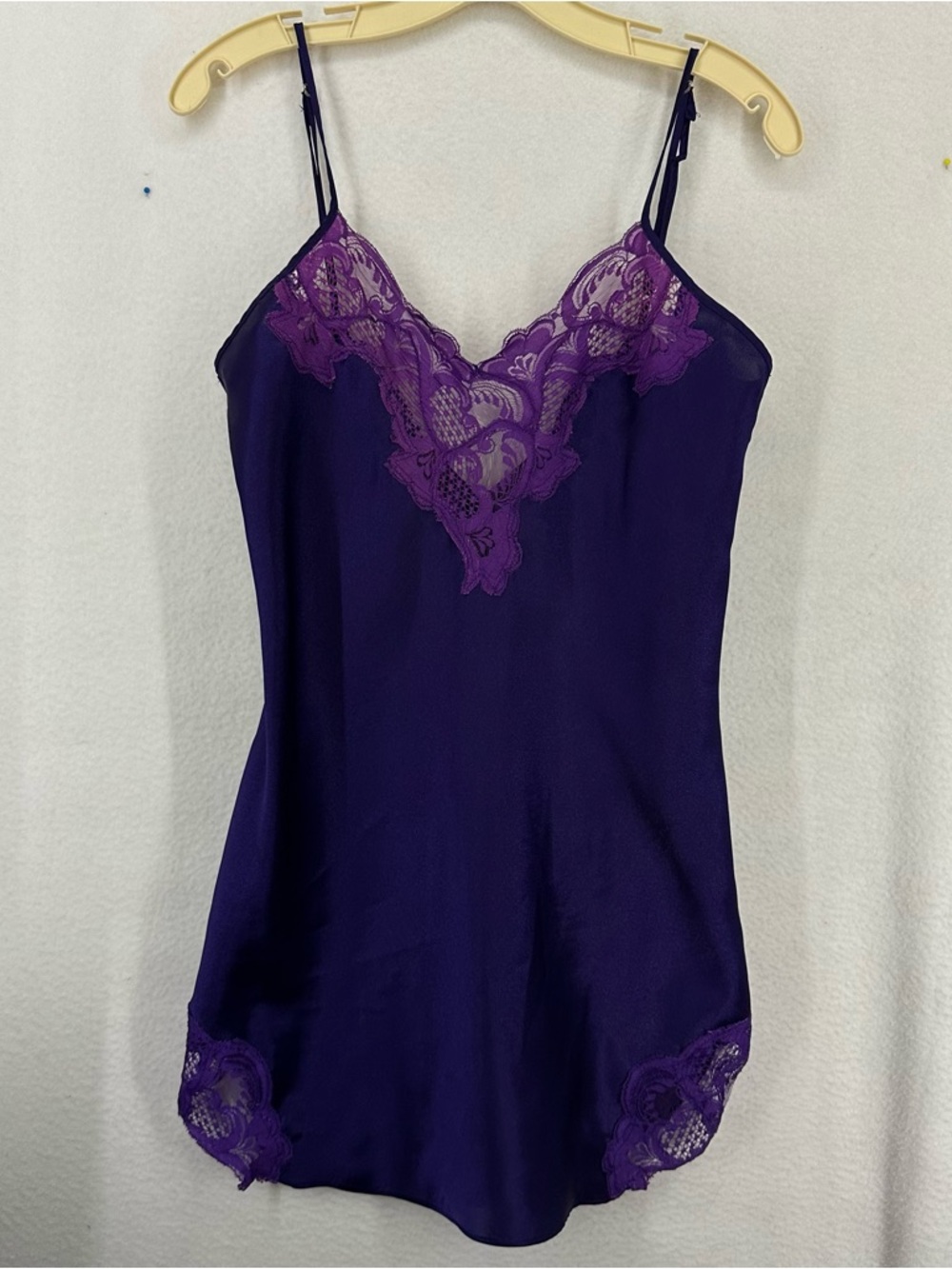 Vintage Victoria’s Secret Lingerie Slip Lace Dress Satin Small Purple